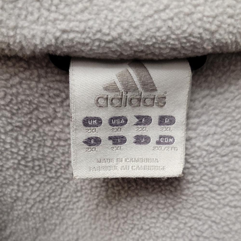 VTG Adidas Charcoal Hooded Jacket 2XL - Picture 4 of 6